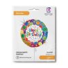 La mulți ani Rainbow Dots Holo Balon folie Happy Birthday 46 cm