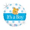Prima zi de naștere Bear Holo Balon folie băiat bebeluș 46 cm