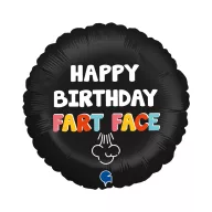 La mulți ani Fart Face Happy Birthday balon din folie 46 cm