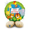 La mulți ani Jungle Balon de folie cu bază Happy Birthday 41 cm