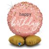 La mulți ani Rose Gold Balon din folie Happy Birthday cu bază 41 cm