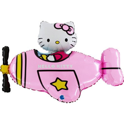 Hello Kitty Airplane Pink balon din folie 76 cm