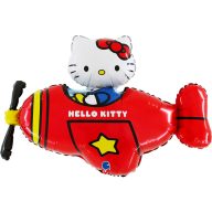 Hello Kitty Airplane Red balon din folie 76 cm