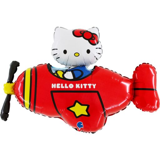 Hello Kitty Airplane Red balon din folie 76 cm