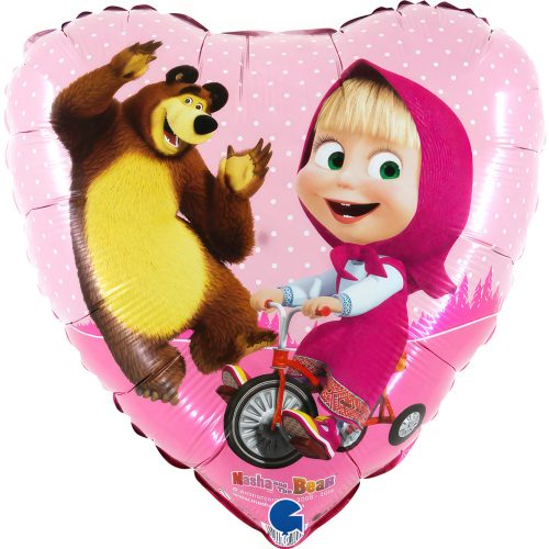 Masha și Ursul Biking balon folie 46 cm