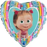 Masha și Ursul Rainbow balon din folie 46 cm
