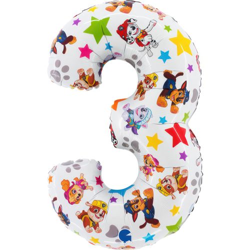 Patrula Cățelușilor Star Balon folie numărul 3, 66 cm