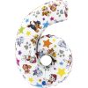 Patrula Cățelușilor Star Balon folie cifră 6 de 66 cm