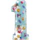 Purcelușa Peppa Blue Balon din folie numărul 1 66 cm