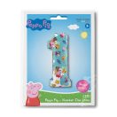 Purcelușa Peppa Blue Balon din folie numărul 1 66 cm