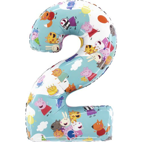 Purcelușa Peppa Blue Balon folie numărul 2 66 cm