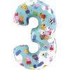 Purcelușa Peppa Blue Balon folie numărul 3, 66 cm
