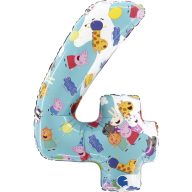 Purcelușa Peppa Blue Balon folie numărul 4, 66 cm