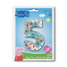 Purcelușa Peppa Blue Balon folie numărul 5 66 cm