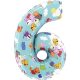 Purcelușa Peppa Blue Balon folie numărul 6 66 cm