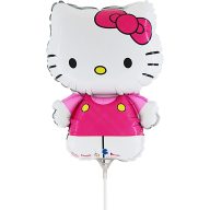 Hello Kitty Fuxia mini balon din folie 35 cm (WP)