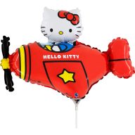 Hello Kitty Airplane Red mini balon din folie 35 cm (WP)
