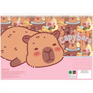 Capibara Happy Life Carnet spiralat A/4, 30 de pagini