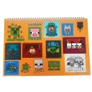 Minecraft Creepers Need Hugs Bloc de schițe A/4 cu spirală, 40 de pagini, cu abțibilduri