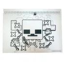 Minecraft Creepers Need Hugs Bloc de schițe A/4 cu spirală, 40 de pagini, cu abțibilduri
