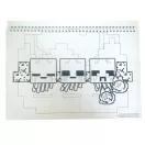 Minecraft Creepers Need Hugs Bloc de schițe A/4 cu spirală, 40 de pagini, cu abțibilduri