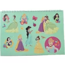Prințesele Disney Spring Caiet de schițe spirală A/4 cu 40 de file și autocolante