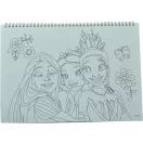 Prințesele Disney Spring Caiet de schițe spirală A/4 cu 40 de file și autocolante
