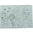 Prințesele Disney Spring Caiet de schițe spirală A/4 cu 40 de file și autocolante