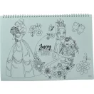 Prințesele Disney Spring Caiet de schițe spirală A/4 cu 40 de file și autocolante