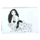 Disney Vaiana Together Again Caiet sketch A/4 spiralat cu 40 de pagini și autocolant
