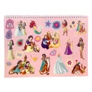 Prințesele Disney Life Caiet de schițe spirală A4 cu 40 de foi și autocolante