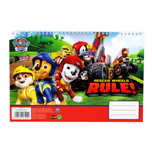 Patrula Cățelușilor Rescue Wheels Carnet de schițe spiral A/4, 30 coli