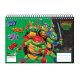 Țestoasele Ninja A/4 caiet de schițe cu spirală, 30 sheets