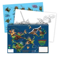   Țestoasele Ninja Power Carnet de schițe A/4 spiralat 40 pagini cu autocolante