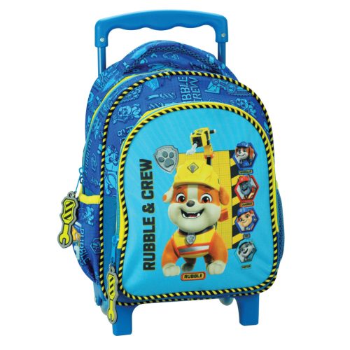 Patrula Cățelușilor Rubble & Crew rucsac pentru grădiniță cu roți, geantă 30 cm