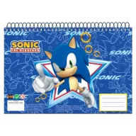 Sonic Ariciul Rush A/4 caiet de schițe spirală, 30 de foi
