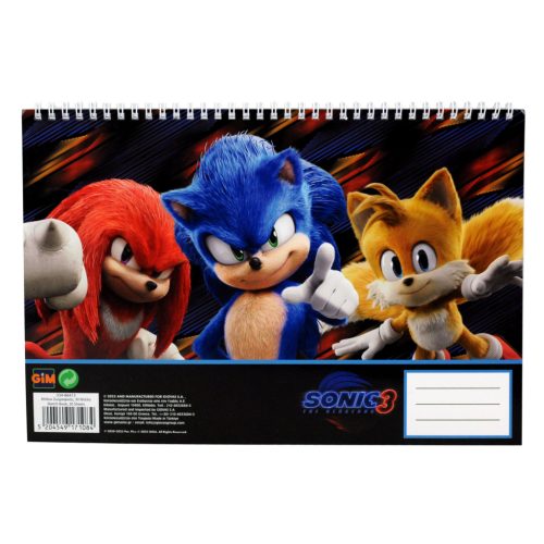 Sonic Ariciul Hype Man Caiet de schițe spiral A/4, 30 file