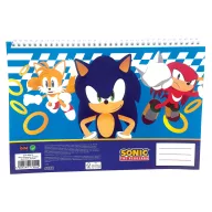 Sonic Ariciul Trio Carnet de schițe spiralat A4, 30 file
