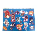 Sonic Ariciul Speedy Carnet de schițe spirală A/4 cu 40 de file și autocolante