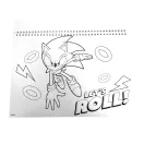 Sonic Ariciul Speedy Carnet de schițe spirală A/4 cu 40 de file și autocolante