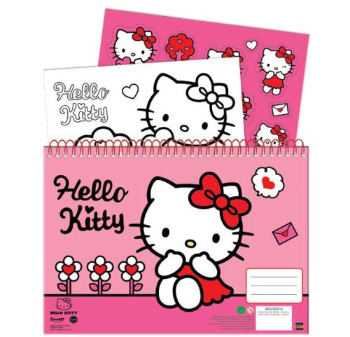 Hello Kitty Sweetheart Caiet de schițe spirală A/4 cu 40 de foi și autocolante