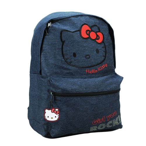 Hello Kitty Denim geanta de școală, geantă 39 cm