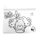 Hello Kitty World Carnet de schițe A/4 cu spiră, 40 de pagini cu abțibilduri