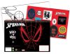 Omul Păianjen World of Webs Caiet de schițe A/4 cu spirală, 40 de pagini și autocolante