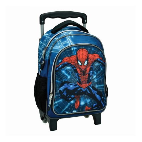Omul Păianjen Neon Web rucsac cu roți pentru grădiniță, geantă 30 cm