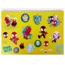 Omul Păianjen Spidey Dino-Webs Caiet de schițe A/4 cu spirală, 40 de pagini și autocolante