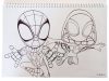 Omul Păianjen Spidey Dino-Webs Caiet de schițe A/4 cu spirală, 40 de pagini și autocolante
