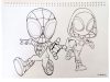 Omul Păianjen Spidey Dino-Webs Caiet de schițe A/4 cu spirală, 40 de pagini și autocolante