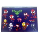 Omul Păianjen Spidey Web Carnet de schițe spiralat A/4 cu 40 de foi și autocolante
