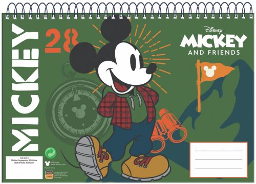 Disney Mickey A/4 caiet de schițe cu spirală 30 sheets